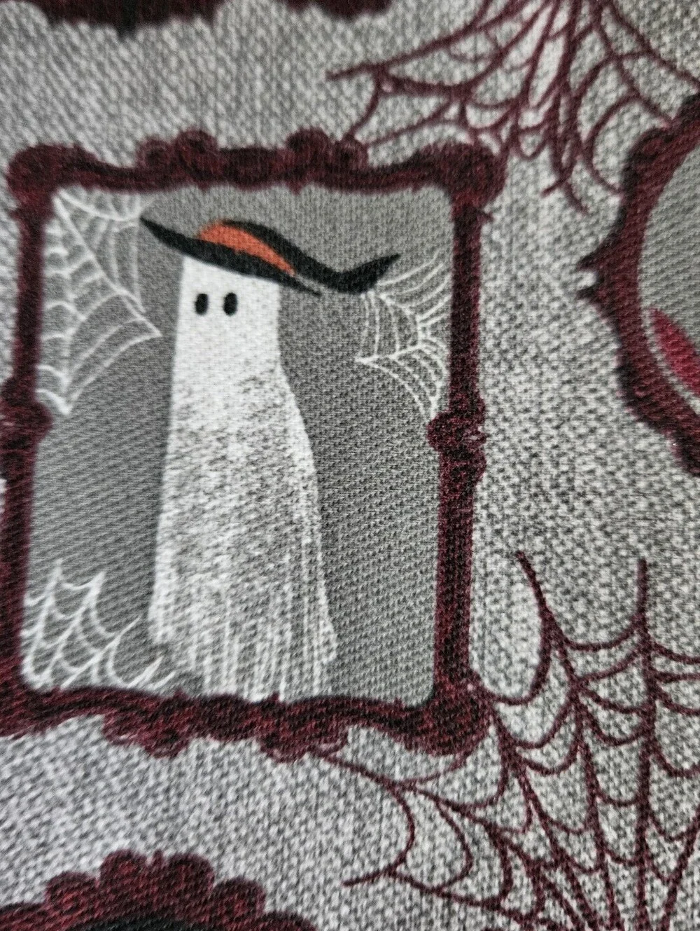 Nicole Miller Purple & Gray Ghost Portraits Shower Curtain